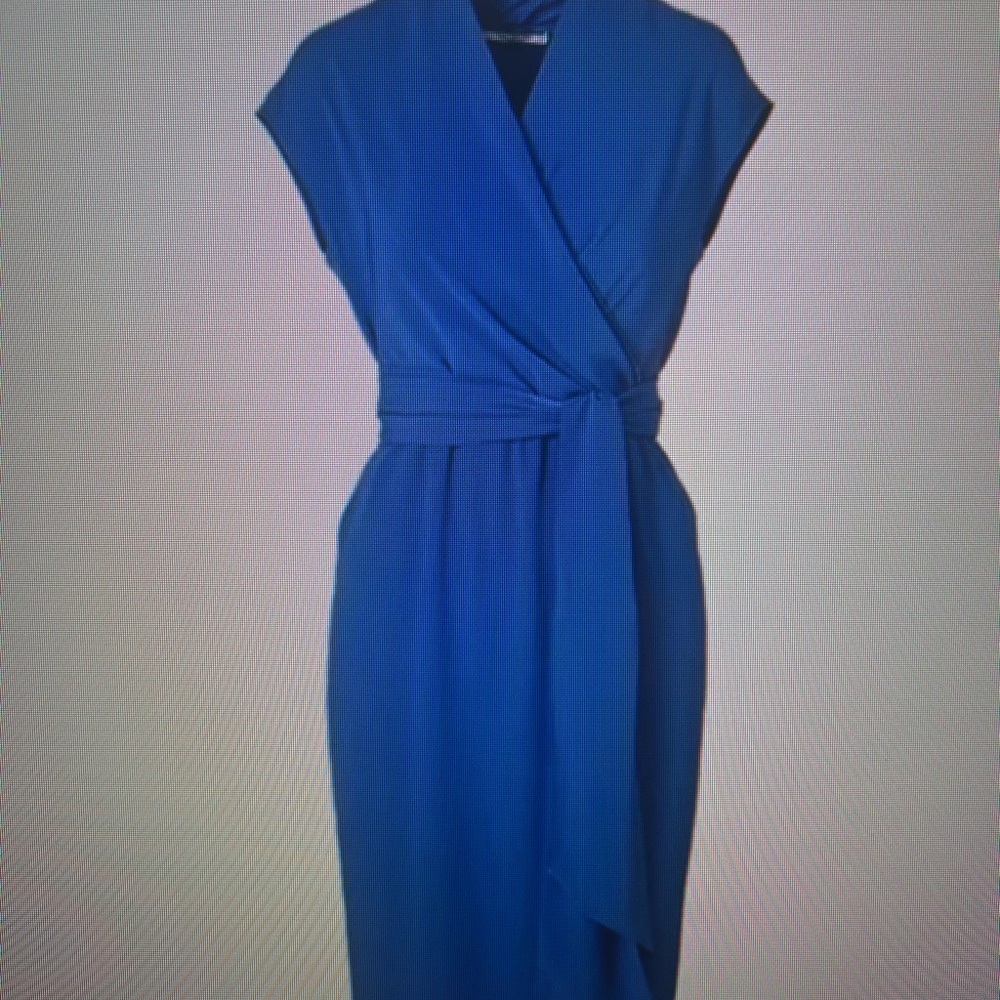 MM Lafleur Elegant Blue Midi Dress
